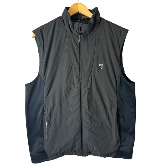 Ralph Lauren RLX Packable Lightweight Vest Mens L Black Water Repellent Outdoors - Picture 1 of 10